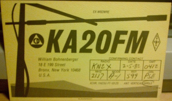 KA2OFM - William P. 'Bill' Bohnenberger