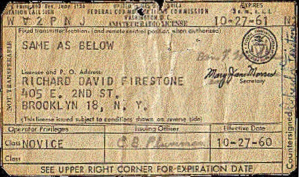 W2RDF - Richard D. Firestone W2RDF - Richard D. Firestone