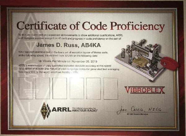AB4KA - James D. 'Jimmy' Russ AB4KA - James D. 'Jimmy' Russ