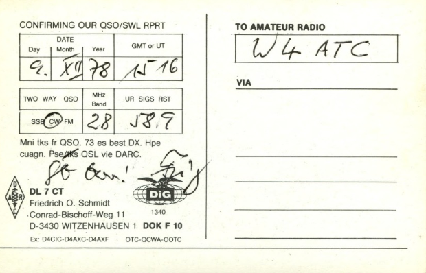 DL7CT - Friedrich O. Schmidt
