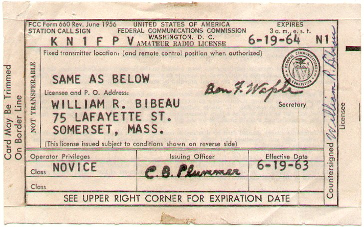 K1FPV - William R. Bibeau K1FPV - William R. Bibeau
