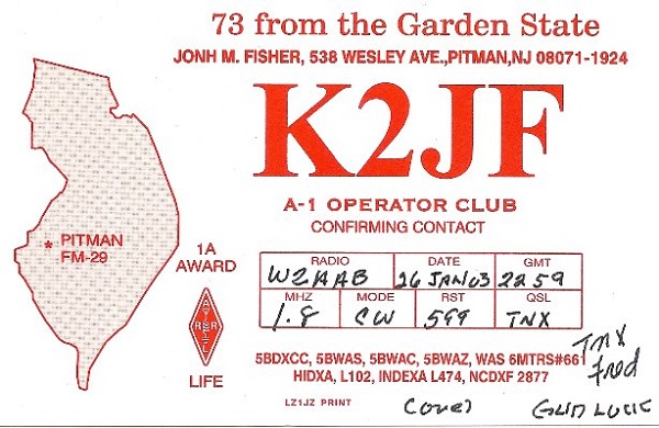 K2JF - John M. Fisher K2JF - John M. Fisher