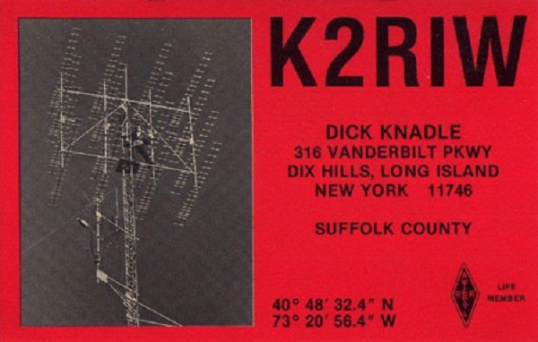 K2RIW - Richard T. 'Dick' Knadle K2RIW - Richard T. 'Dick' Knadle