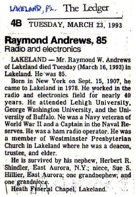 K4FEI - Raymond W. Andrews