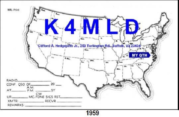 K4MLD - Clifford A. 'Cliff' Hedgepeth Jr K4MLD - Clifford A. 'Cliff' Hedgepeth Jr