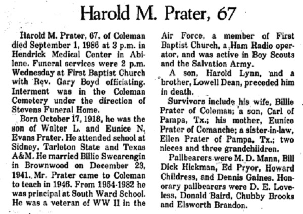 K5DBU - Harold M. Prater