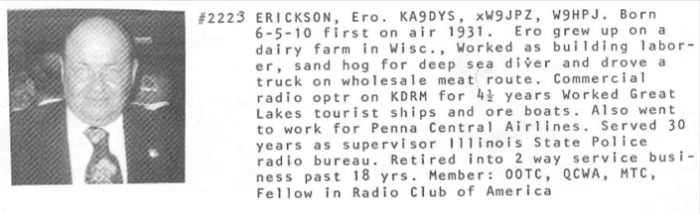KA9DYS - Ero Erickson KA9DYS - Ero Erickson
