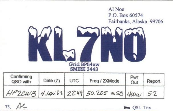 KL7NO - Albert E. 'Al' Noe