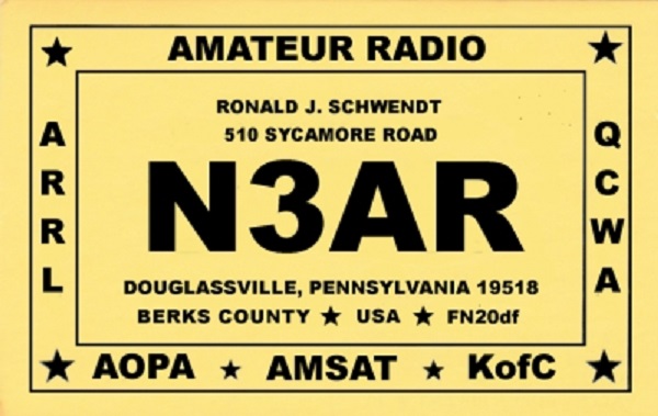 N3AR - Ronald J. 'Ron' Schwendt