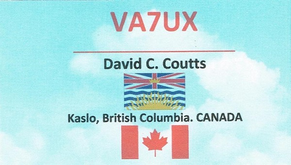 VA7UX - David C. Coutts VA7UX - David C. Coutts