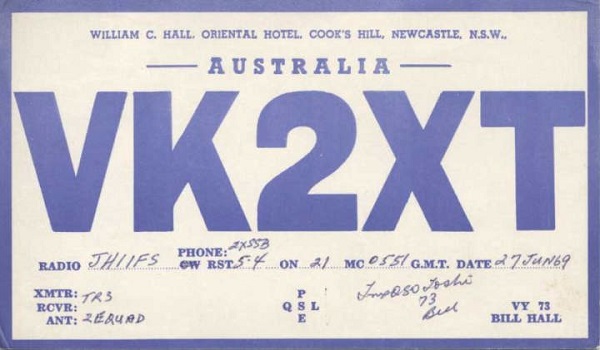 VK2XT - William C. 'Bill' Hall VK2XT - William C. 'Bill' Hall