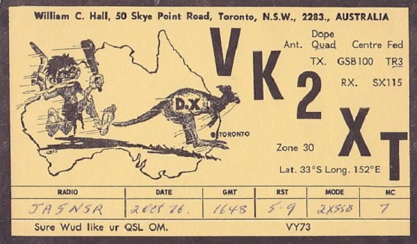 VK2XT - William C. 'Bill' Hall VK2XT - William C. 'Bill' Hall