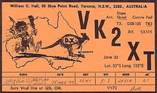 VK2XT - William C. 'Bill' Hall VK2XT - William C. 'Bill' Hall