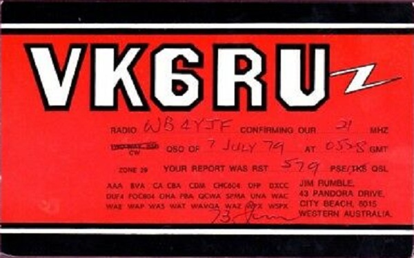 VK6RU - James E. 'Jim' Rumble