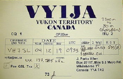 VY1JA - J 'Jay' Allen  