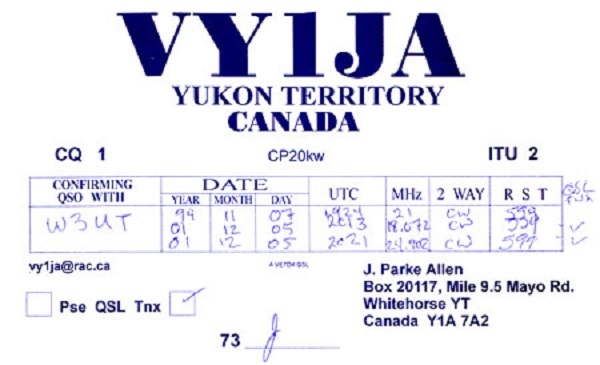 VY1JA - J 'Jay' Allen VY1JA - J 'Jay' Allen