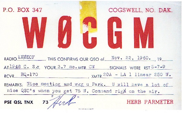 WØCGM - Herbert E. Parmeter