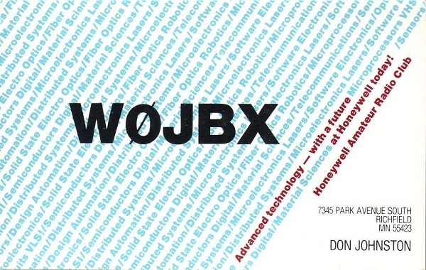 WØJBX - Donald C. 'Don' Johnston WØJBX - Donald C. 'Don' Johnston