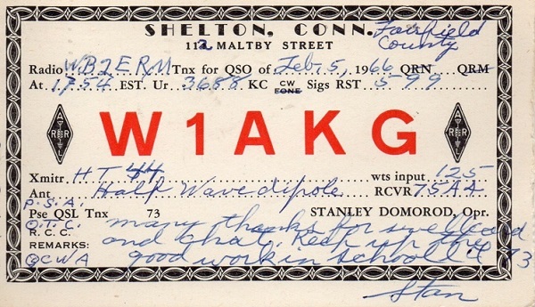 W1AKG - Stanley Domorod