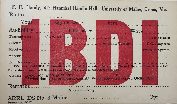 W1BDI - Francis E. Handy