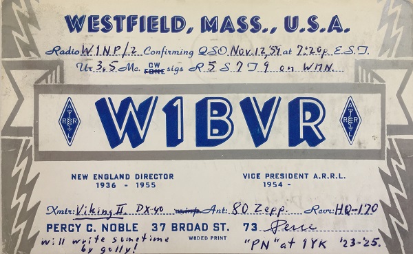 W1BVR - Percy C. Noble