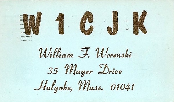 W1CJK - William F. Werenski