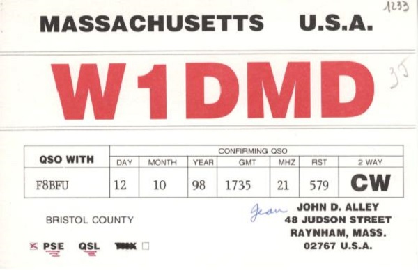 W1DMD - John D. Alley 