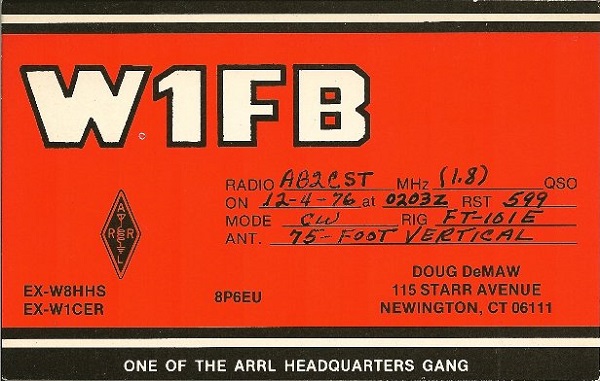 W1FB - Milton F. 'Doug' De Maw W1FB - Milton F. 'Doug' De Maw