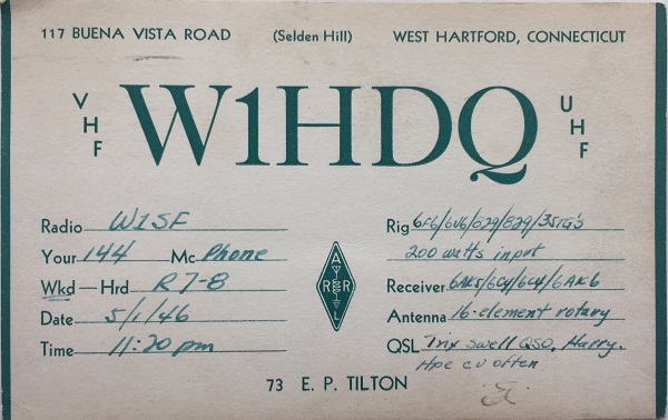 W1HDQ - Edward P. 'Ed' Tilton W1HDQ - Edward P. 'Ed' Tilton
