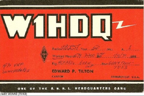 W1HDQ - Edward P. 'Ed' Tilton W1HDQ - Edward P. 'Ed' Tilton