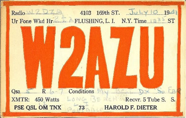W2AZU - Harold F. Dieter