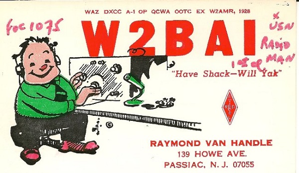 W2BAI - Raymond T. 'Ray' Van Handle