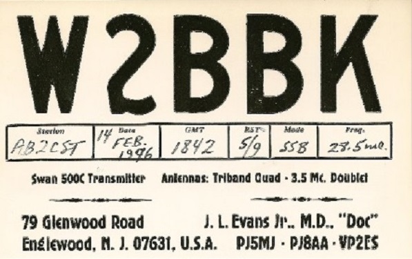 W2BBK - J L. 'Larry' Evans