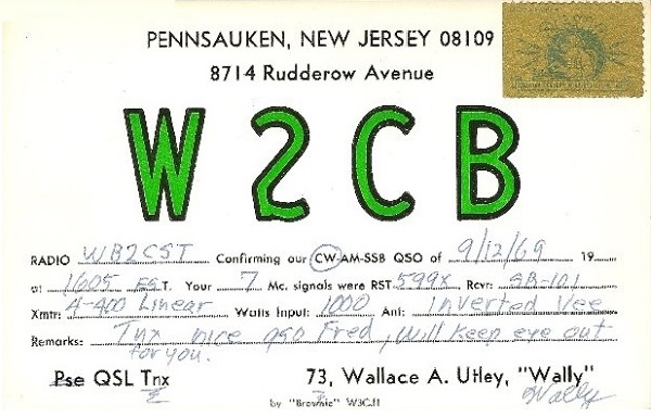 W2CB - Wallace A. 'Wally' Utley