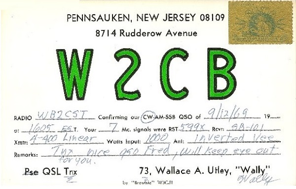W2CB - Wallace A. 'Wally' Utley W2CB - Wallace A. 'Wally' Utley
