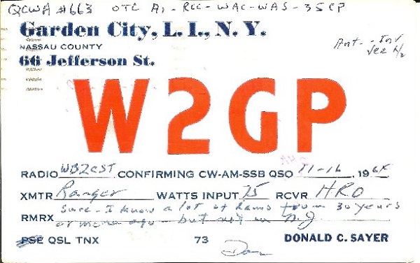 W2GP - Donald C. 'Don' Sayer