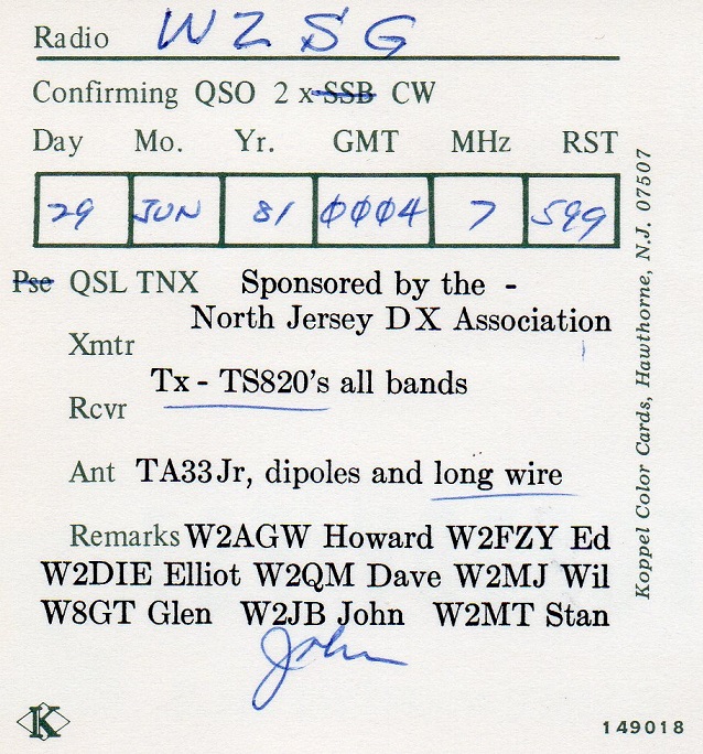 W2JB - John P. Burgio W2JB - John P. Burgio