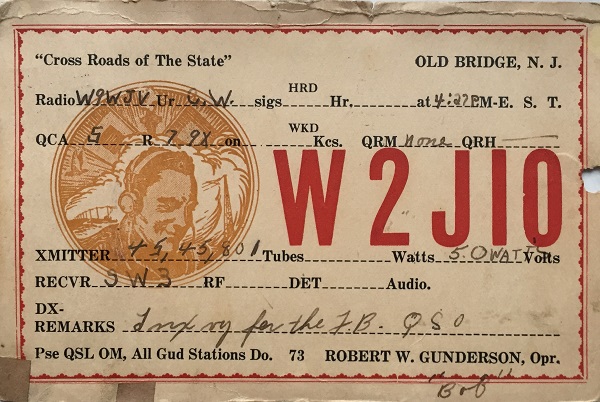 W2JIO - Robert W. 'Bob' Gunderson W2JIO - Robert W. 'Bob' Gunderson