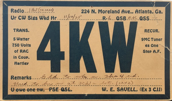 W2LS - William E. 'Bill' Savell W2LS - William E. 'Bill' Savell