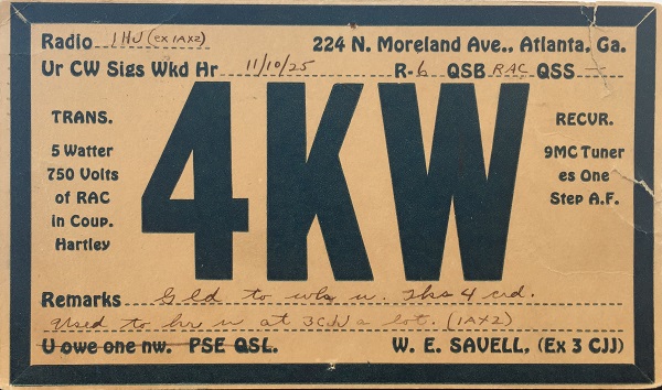 W2LS - William E. 'Bill' Savell