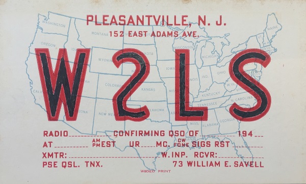 W2LS - William E. 'Bill' Savell W2LS - William E. 'Bill' Savell