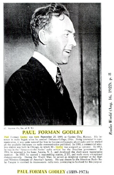 W2ZE - Paul F. Godley W2ZE - Paul F. Godley
