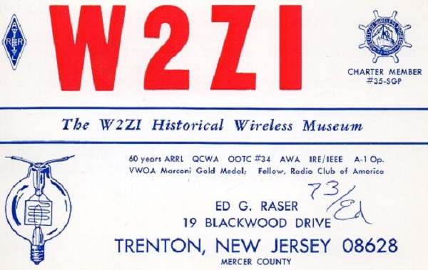 W2ZI - Edward G. 'Ed' Raser W2ZI - Edward G. 'Ed' Raser