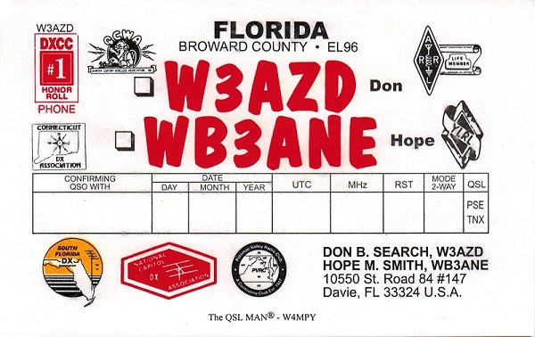 W3AZD - Donald B. 'Don' Search W3AZD - Donald B. 'Don' Search