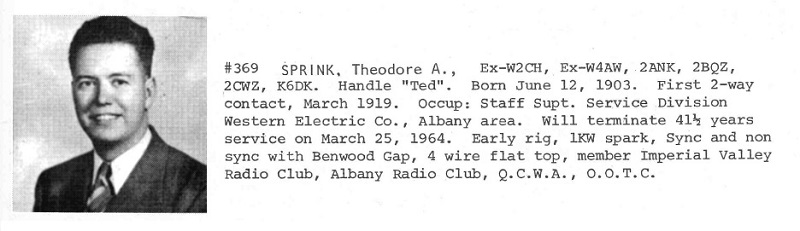 W4AW - Theodore A. 'Ted' Sprink