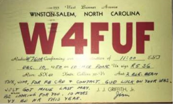 W4FUF - James J. 'Jim' Griffith W4FUF - James J. 'Jim' Griffith