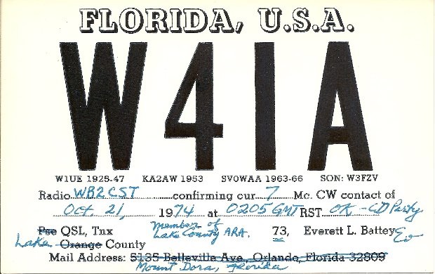 W4IA - Everett L. 'Ev' Battey W4IA - Everett L. 'Ev' Battey