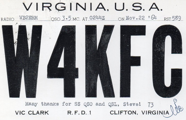 W4KFC - Victor C. 'Vic' Clark W4KFC - Victor C. 'Vic' Clark