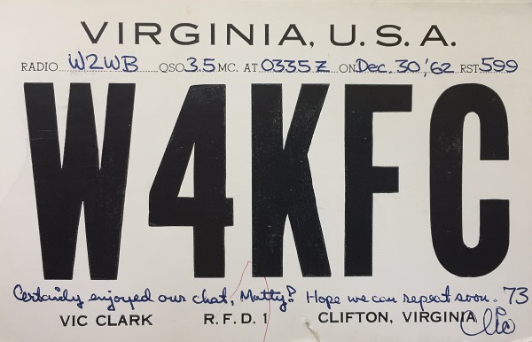 W4KFC - Victor C. 'Vic' Clark W4KFC - Victor C. 'Vic' Clark