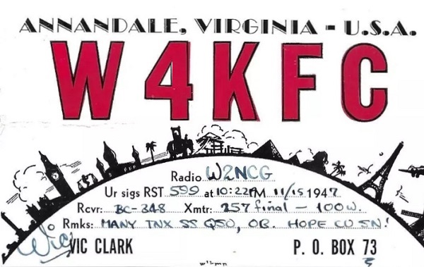 W4KFC - Victor C. 'Vic' Clark W4KFC - Victor C. 'Vic' Clark